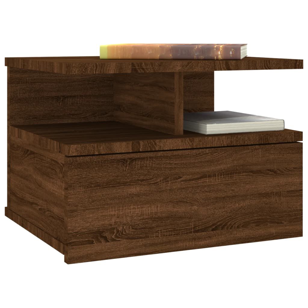 vidaXL Κομοδίνα Κρεμαστά Καφέ Δρυς 40x31x27 εκ. Επεξεργ. Ξύλο