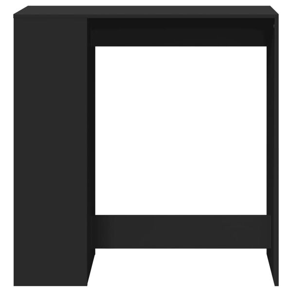 vidaXL Τραπέζι Μπαρ με Ράφια Μαύρο 101x40x103,5 εκ. Επεξεργ. Ξύλο