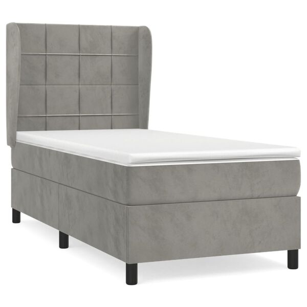 vidaXL &Kappa;&rho;&epsilon;&beta;ά&tau;&iota; Boxspring &mu;&epsilon; &Sigma;&tau;&rho;ώ&mu;&alpha; &Alpha;&nu;&omicron;&iota;&chi;&tau;ό &Gamma;&kappa;&rho;&iota; 90x190 &epsilon;&kappa;. &Beta;&epsilon;&lambda;&omicron;ύ&delta;&iota;&nu;&omicron;