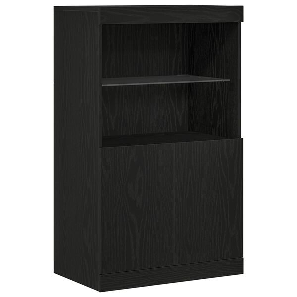 vidaXL Πλαϊνό γραφείο Μαύρο 60 x 37 x 100 εκ. Επεξεργασμένο ξύλο