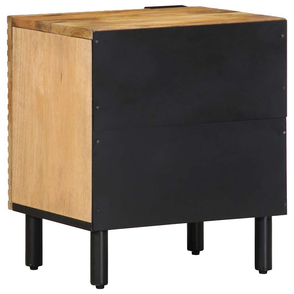 vidaXL Κομοδίνα 2 τεμάχια καφέ 40x33x46 cm από μασίφ ξύλο Mango