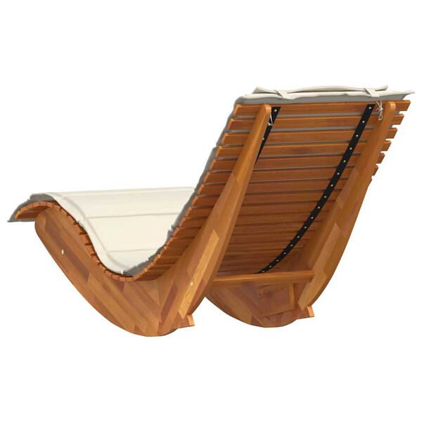 vidaXL Ξαπλώστρα 2 pcs Καφέ 60 x 154 x 74εκ Μασίφ ξύλο ακακίας
