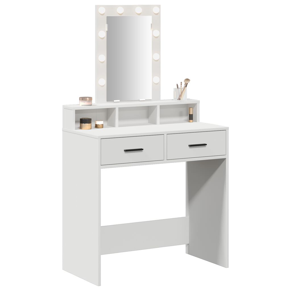 vidaXL Τραπέζι περιποίησης Λευκό 79 x 41 x 140 εκ. Επεξεργασμένο ξύλο