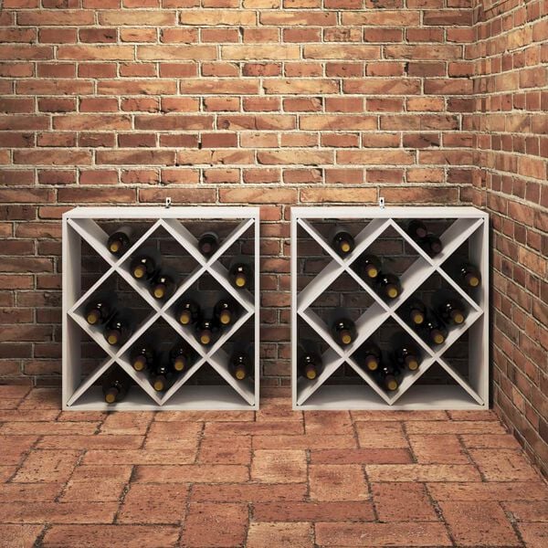 vidaXL &Rho;ά&phi;&iota; &Kappa;&rho;&alpha;&sigma;&iota;&omicron;ύ 2 pcs &Lambda;&epsilon;&upsilon;&kappa;ό 62 x 25 x 62 cm &Sigma;&tau;&epsilon;&rho;&epsilon;ά &xi;&upsilon;&lambda;&epsilon;ί&alpha; &pi;&epsilon;ύ&kappa;&omicron;&upsilon;