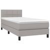 vidaXL &Kappa;&rho;&epsilon;&beta;ά&tau;&iota; Boxspring &mu;&epsilon; &Sigma;&tau;&rho;ώ&mu;&alpha; & LED &Alpha;&nu;.&Gamma;&kappa;&rho;&iota; 100x200 &epsilon;&kappa; &Upsilon;&phi;&alpha;&sigma;&mu;ά&tau;&iota;&nu;&omicron;