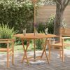 vidaXL Τραπέζι Κήπου Πτυσσόμενο 110 x 110 x 75 εκ. Μασίφ Ξύλο Teak