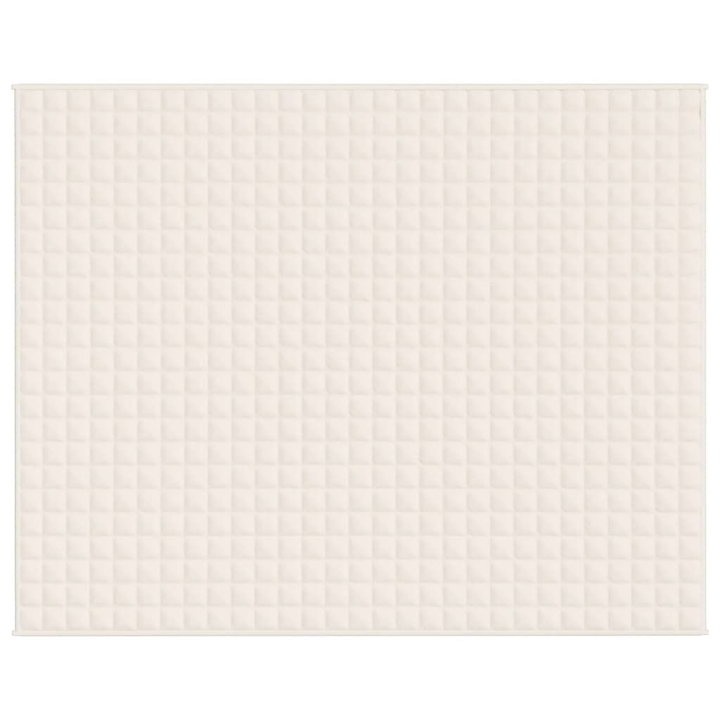 vidaXL Κουβέρτα Βαρύτητας Ανοιχτό Κρεμ 235 x 290 εκ. 11 κ. Υφασμάτινη