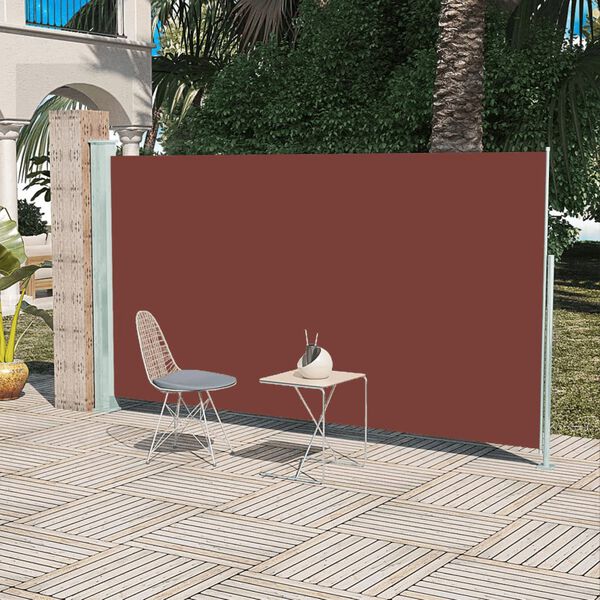 vidaXL Σκίαστρο Πλαϊνό Συρόμενο Βεράντας Καφέ 160 x 300 εκ.