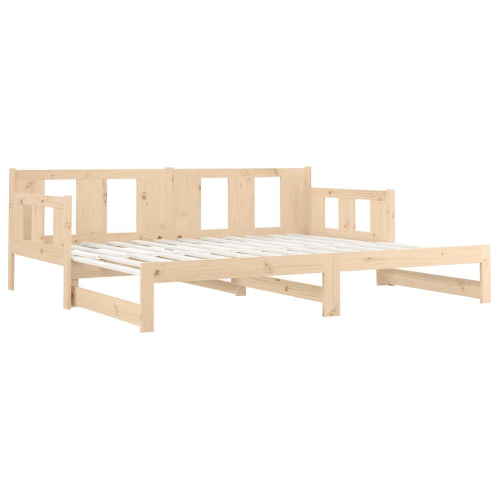 vidaXL Καναπές Κρεβάτι Συρόμενος 2x(90x190) εκ. από Μασίφ Ξύλο Πεύκου
