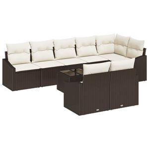 vidaXL &Sigma;&epsilon;&tau; &Kappa;&alpha;&nu;&alpha;&pi;έ &Kappa;ή&pi;&omicron;&upsilon; 9 pcs &Kappa;&alpha;&phi;έ &kappa;&alpha;&iota; &Kappa;&rho;έ&mu;&alpha; &sigma;&upsilon;&nu;&theta;&epsilon;&tau;&iota;&kappa;ό &rho;&alpha;&tau;ά&nu;
