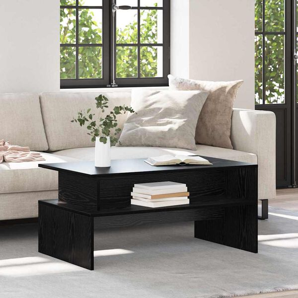 vidaXL Τραπεζάκι σαλονιού Μαύρη δρυς 90 x 55 x 42.5 εκ