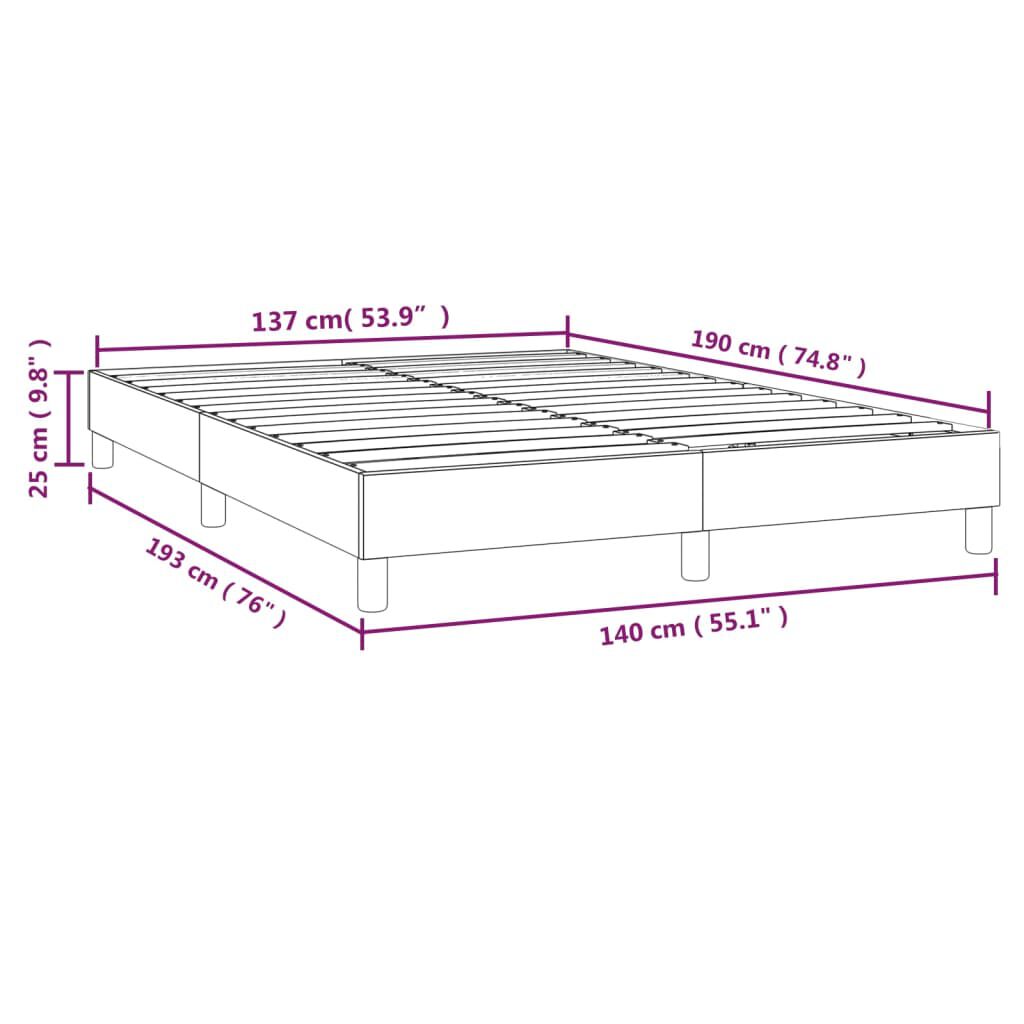 vidaXL Σκελετός Κρεβατιού Χωρίς Στρώμα Taupe 140x190 εκ. Υφασμάτινο