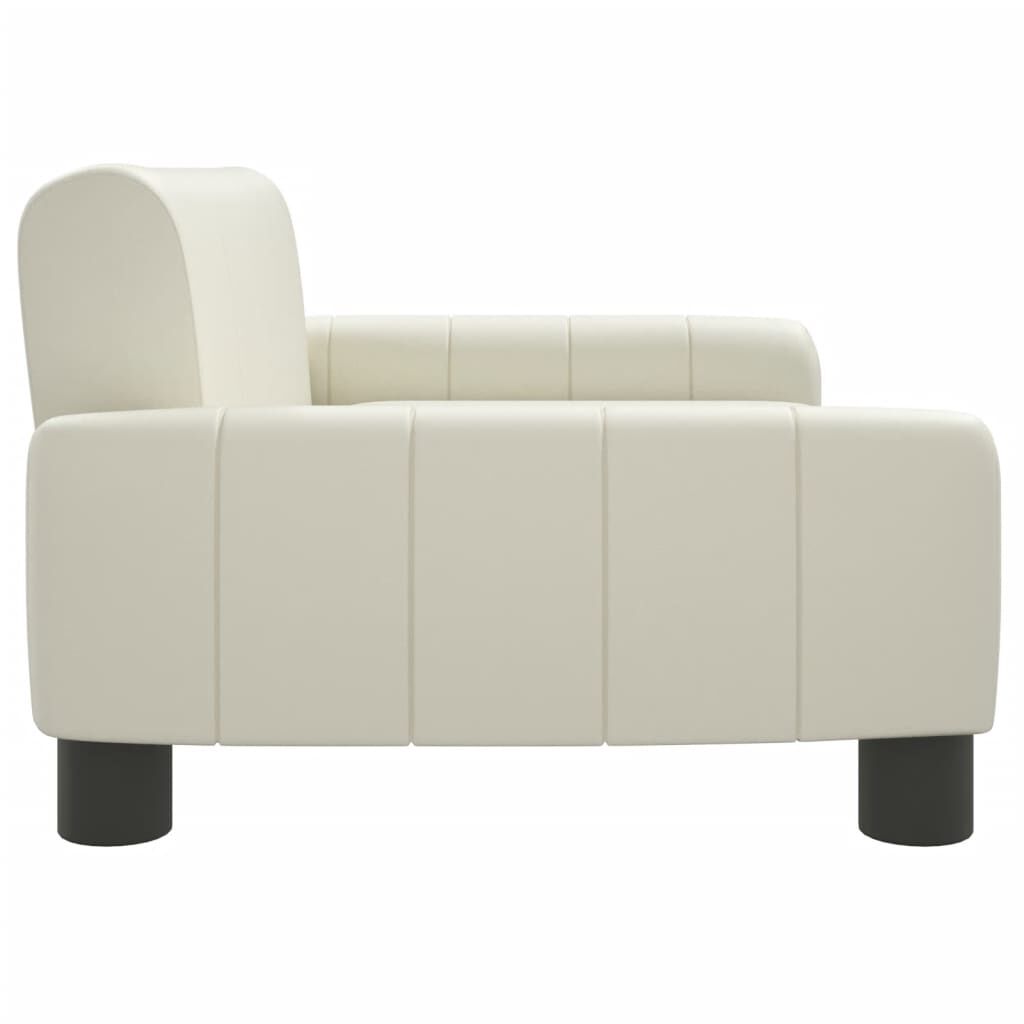 vidaXL Καναπές Παιδικός Κρεμ 70 x 45 x 30 εκ. από Συνθετικό Δέρμα