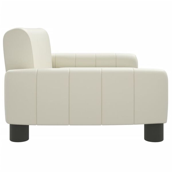 vidaXL Καναπές Παιδικός Κρεμ 70 x 45 x 30 εκ. από Συνθετικό Δέρμα