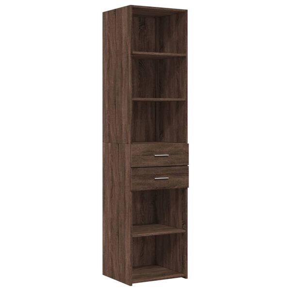 vidaXL Ντουλάπι Καφέ Δρυς 45x42,5x185 εκ. από Επεξεργασμένο Ξύλο