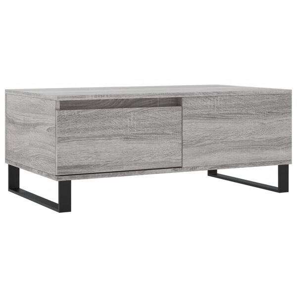vidaXL Τραπεζάκι Σαλονιού Γκρι Sonoma 90x50x36,5εκ. Επεξεργασμένο Ξύλο