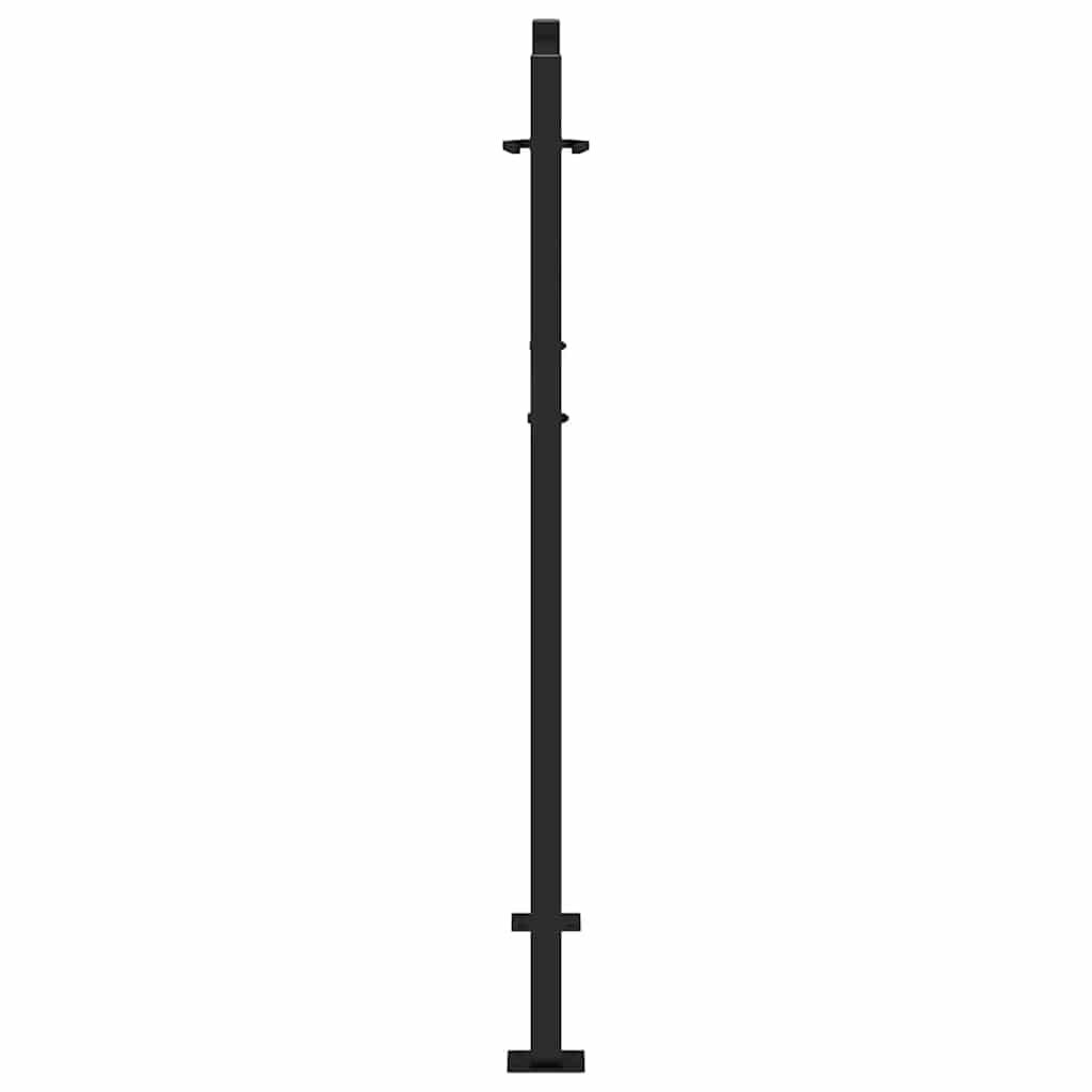vidaXL Πύλη κήπου Μαύρη 105x130 cm Ατσάλινος σταυρός σχεδιασμού