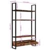 vidaXL Ραφιέρα 118 x 30 x 200 εκ. από Μασίφ Ανακυκλωμένο Ξύλο