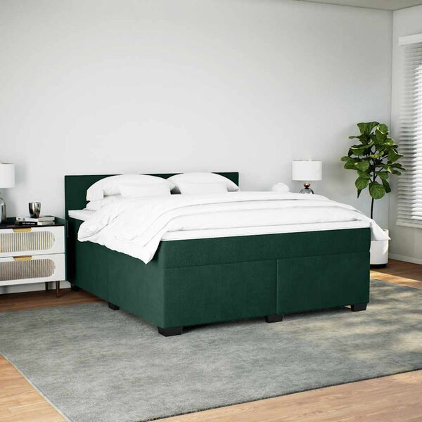 vidaXL &Kappa;&rho;&epsilon;&beta;ά&tau;&iota; Boxspring &mu;&epsilon; &Sigma;&tau;&rho;ώ&mu;&alpha; &Sigma;&kappa;&omicron;ύ&rho;&omicron; &Pi;&rho;ά&sigma;&iota;&nu;&omicron; 180x200&epsilon;&kappa;. &Beta;&epsilon;&lambda;&omicron;ύ&delta;&iota;&nu;&omicron;