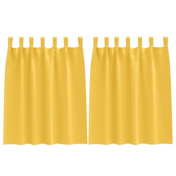 vidaXL Κουρτίνες 2 pcs κίτρινο μουσταρδί 140x140cm Πολυεστέρας