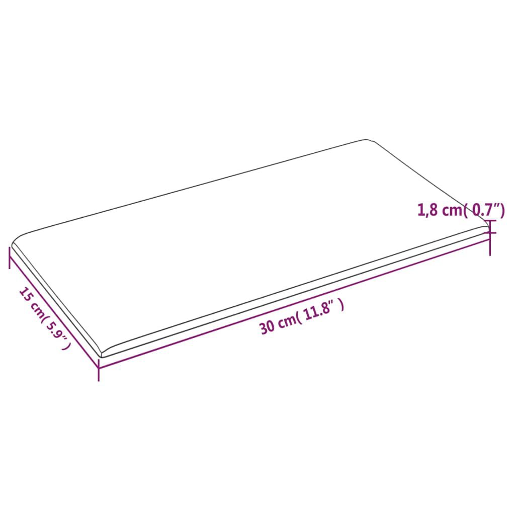 vidaXL Πάνελ Τοίχου 12 τεμ. Μπλε 30 x 15 εκ. 0,54 μ² Υφασμάτινα