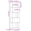 vidaXL Βιβλιοθήκη/Διαχωριστικό Χώρου Λευκό 51x25x163,5 εκ. Μασίφ Πεύκο