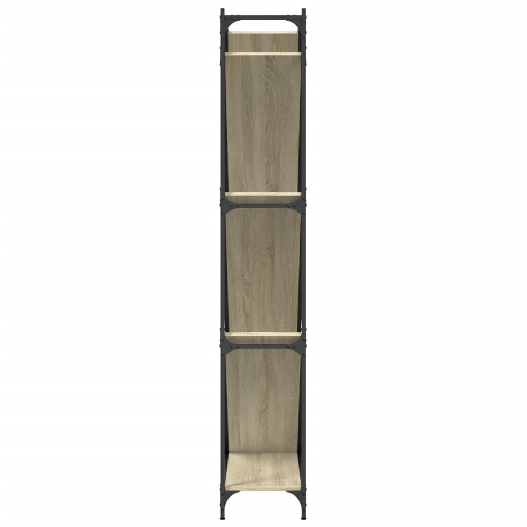 vidaXL Βιβλιοθήκη Sonoma Δρυς 79x30x180 εκ. Επεξεργ. Ξύλο & Μέταλλο