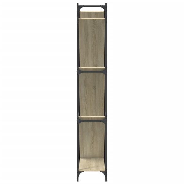 vidaXL Βιβλιοθήκη Sonoma Δρυς 79x30x180 εκ. Επεξεργ. Ξύλο & Μέταλλο