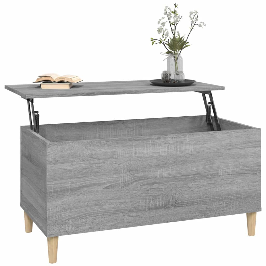 vidaXL Τραπεζάκι Σαλονιού Γκρι Sonoma 90x44,5x45 εκ.Επεξεργασμένο Ξύλο