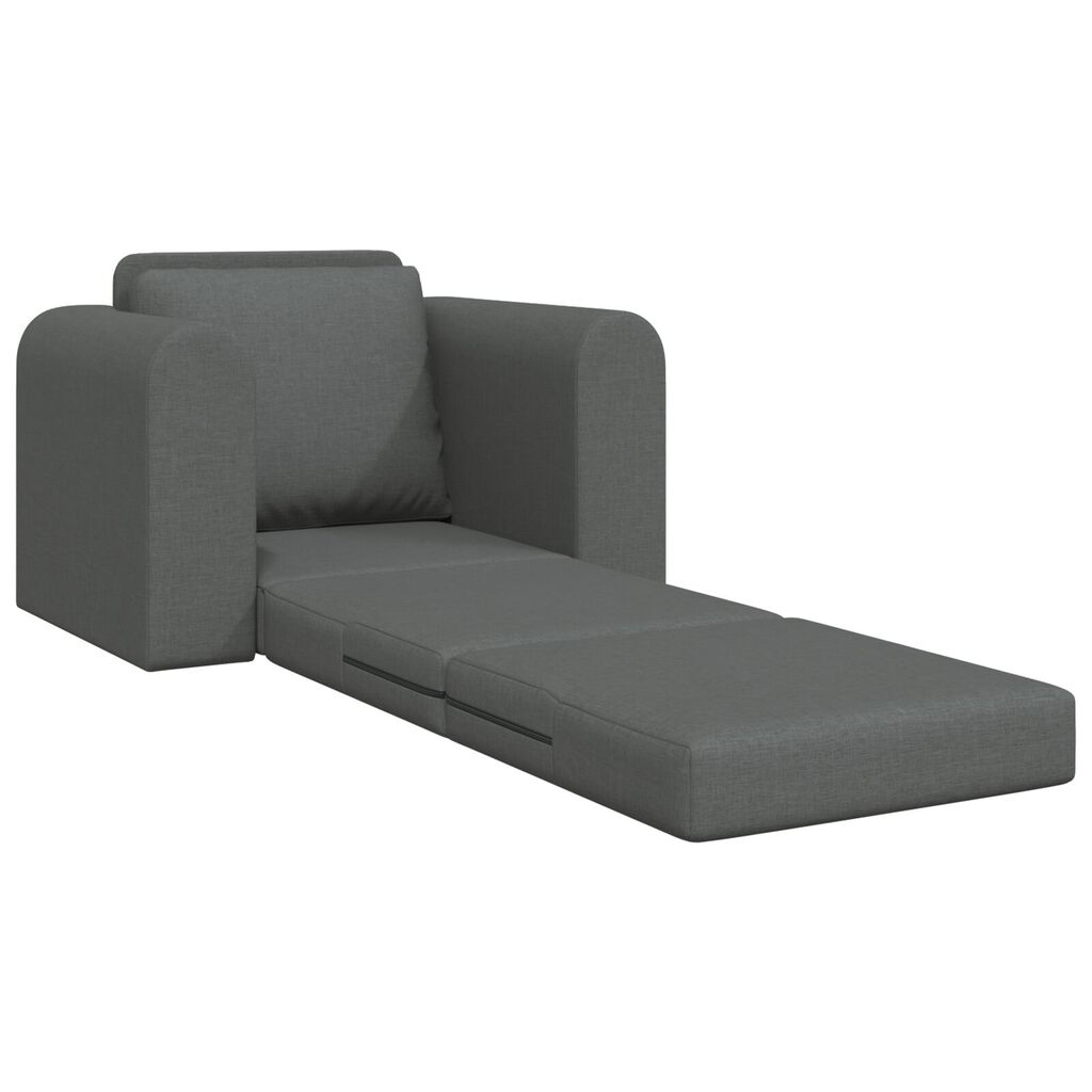 vidaXL Καναπές Κρεβάτι 2 σε 1 Σκούρος Γκρι 98x71x83 εκ. Ύφασμα