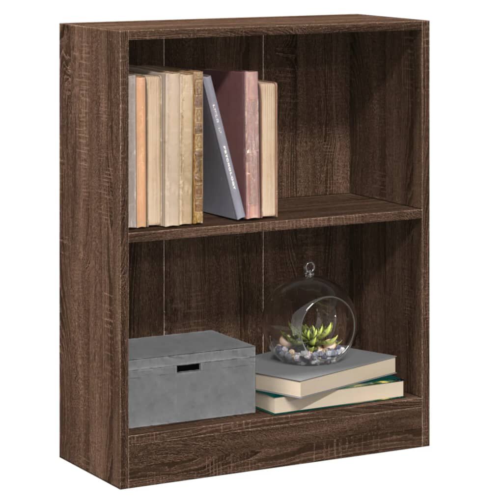 vidaXL Βιβλιοθήκη Καφέ Δρυς 60 x 24 x 76 εκ. από Επεξεργασμένο Ξύλο