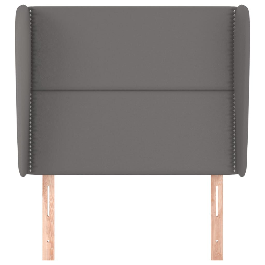 vidaXL Κεφαλάρι με Πτερύγια Γκρι 83x23x118/128 εκ. Συνθετικό Δέρμα