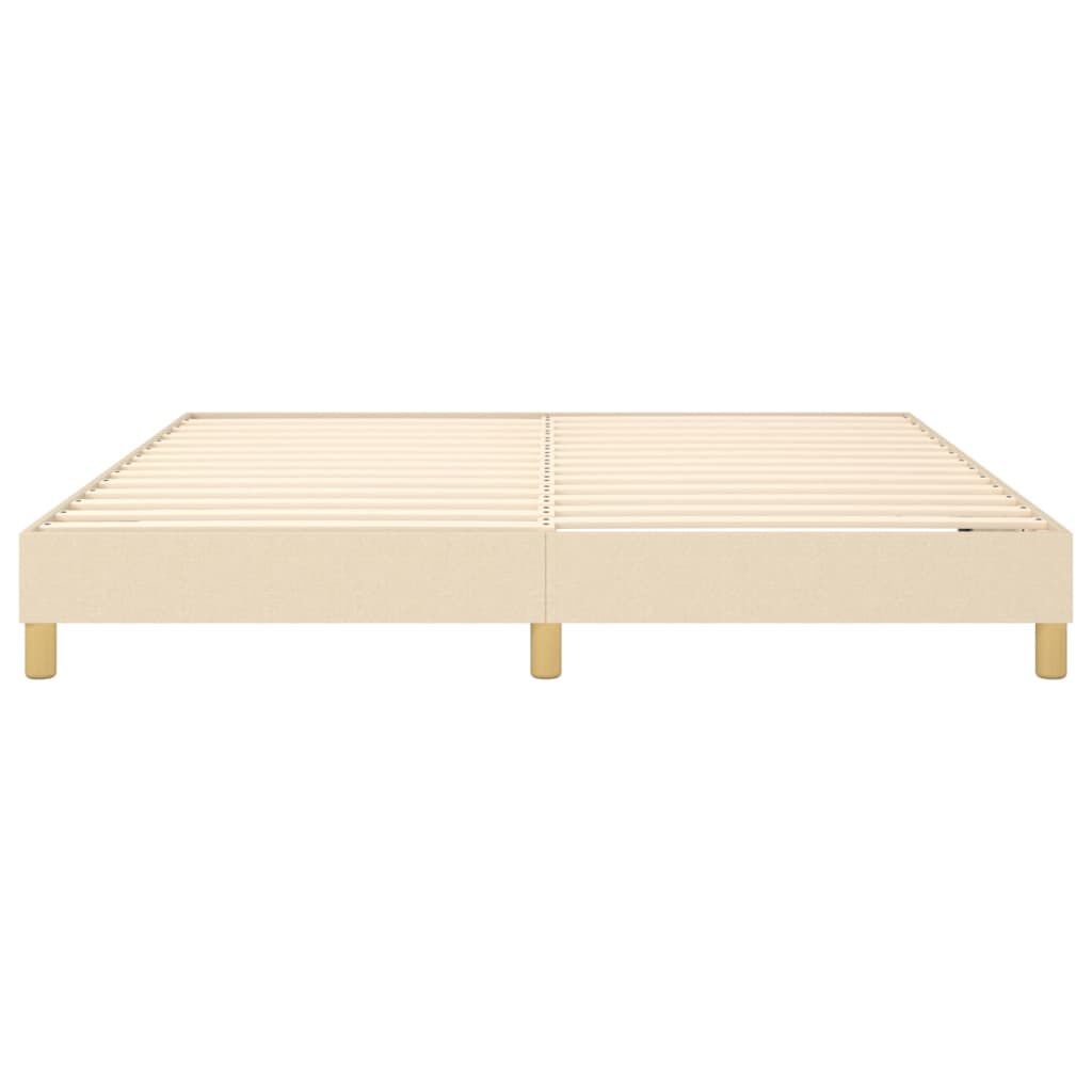 vidaXL Σκελετός Κρεβατιού Χωρίς Στρώμα Κρεμ 180x200 εκ. Υφασμάτινο