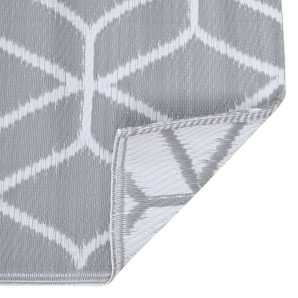 vidaXL Χαλί εξωτερικού χώρου ARAKIL γκρι 120x180 cm PP