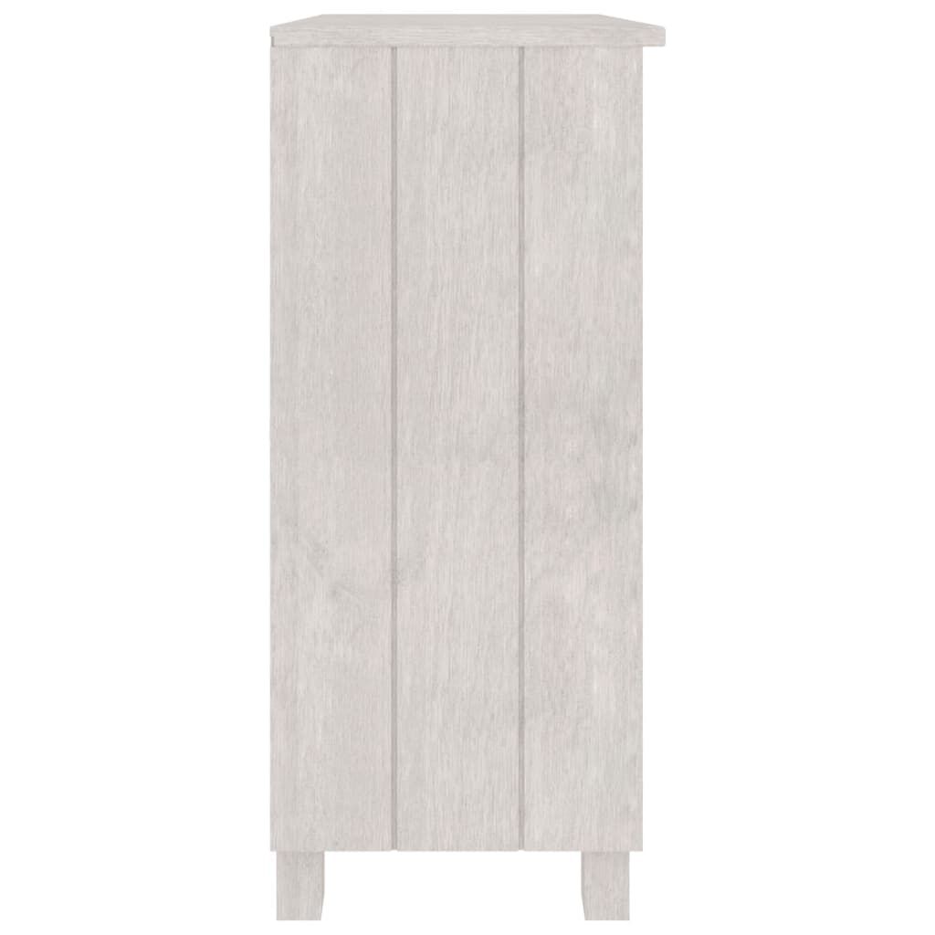 vidaXL Ντουλάπι HAMAR Λευκό 85 x 35 x 80 εκ. από Μασίφ Ξύλο Πεύκου