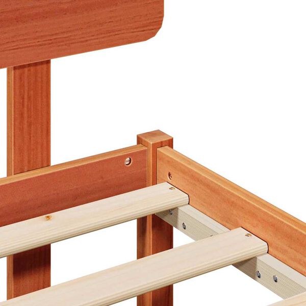 vidaXL Σκελετός Κρεβατιού Κερωτό καφέ 200 x 200 cm Μασίφ ξύλο πεύκου