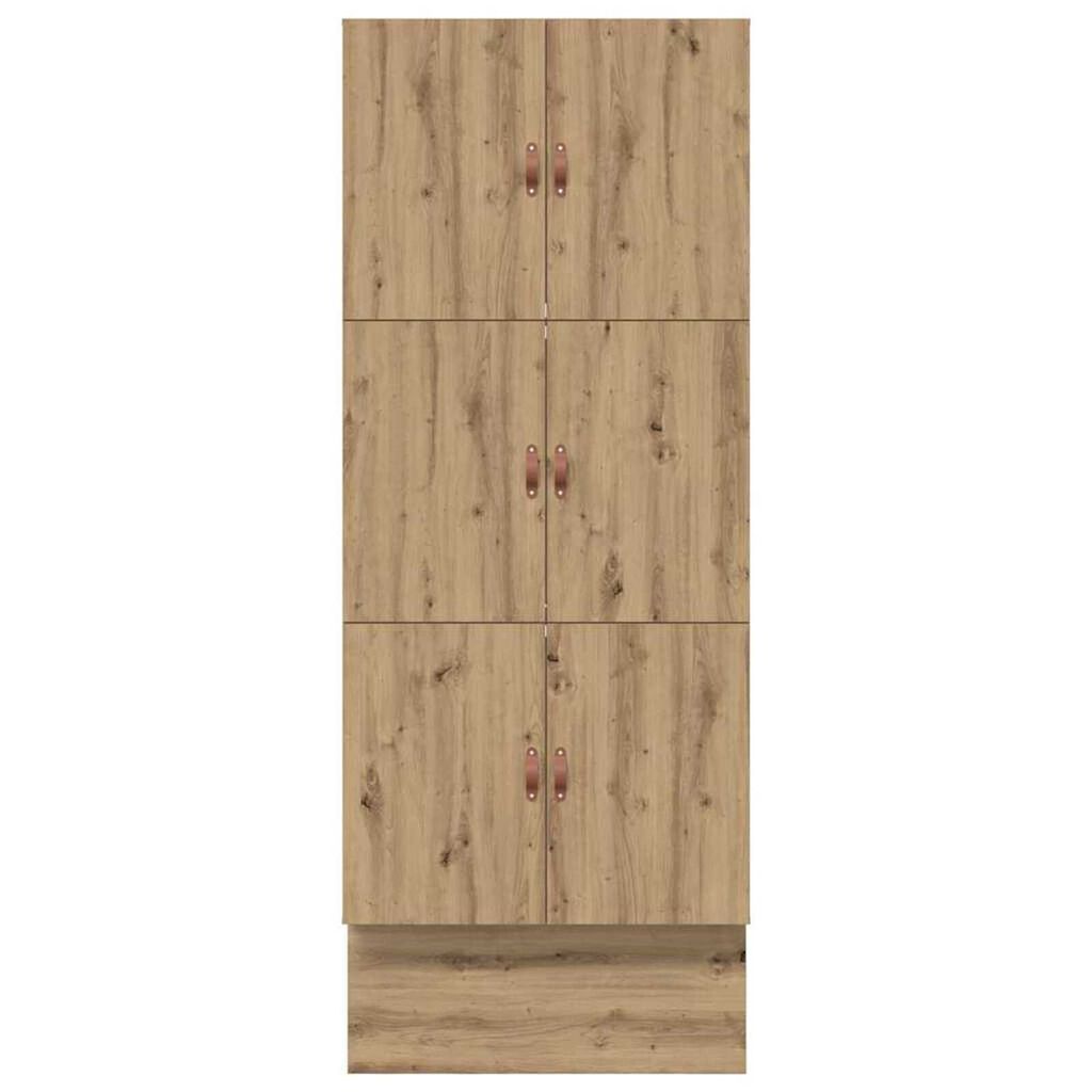 vidaXL Κρεβάτι με αποθηκευτικό χώρο artisan δρυς 226.5 x 75 x 31.5 εκ