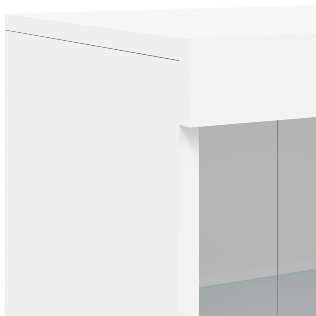 vidaXL Μπουφές με Φώτα LED Λευκός 181,5 x 37 x 100 εκ.