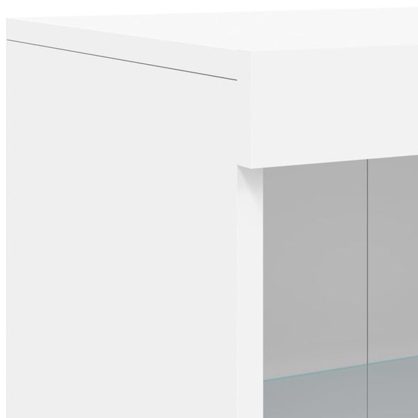 vidaXL Μπουφές με Φώτα LED Λευκός 181,5 x 37 x 100 εκ.