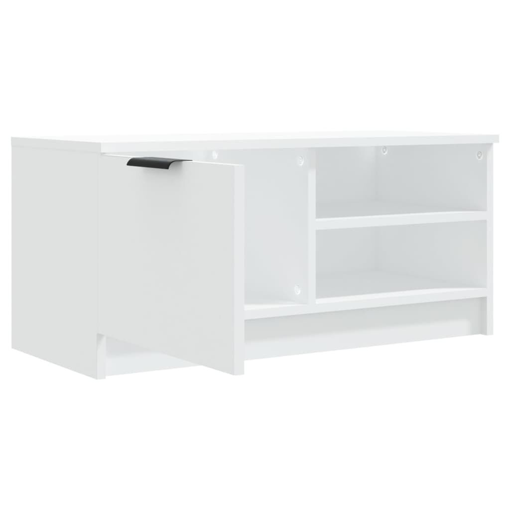 vidaXL Έπιπλο Τηλεόρασης Λευκό 80x35x36,5 εκ. Επεξεργασμένο Ξύλο