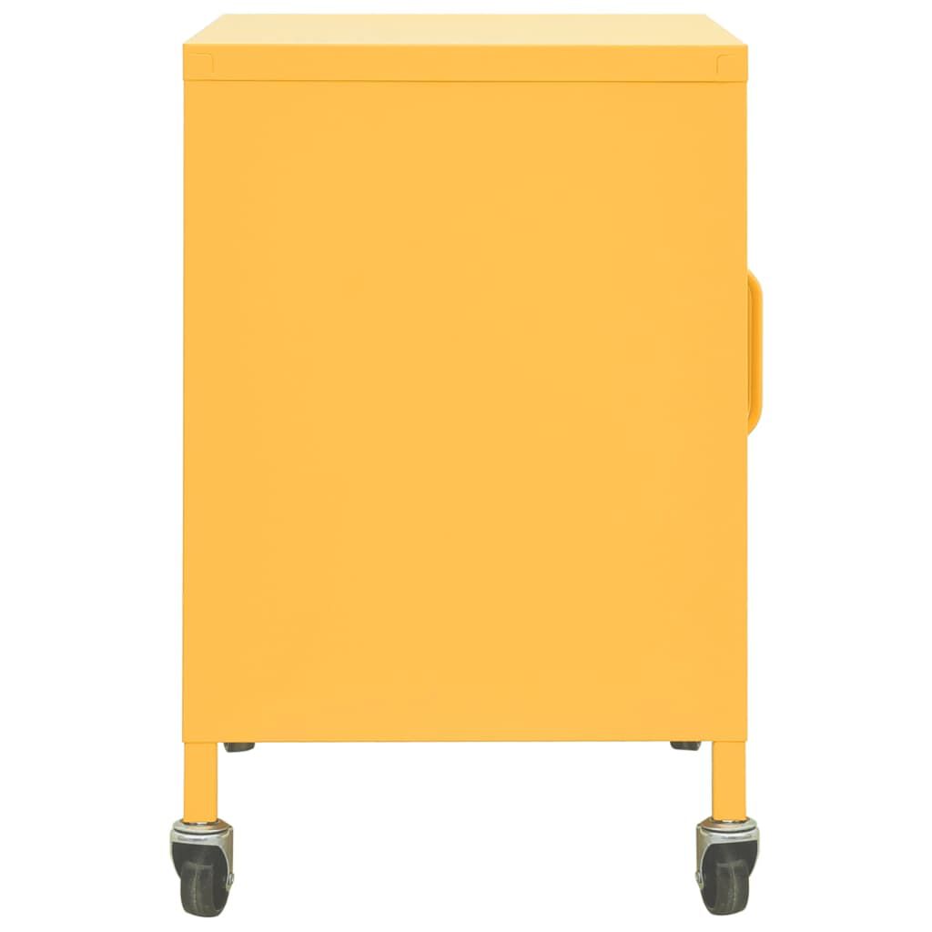 vidaXL Ντουλάπι Αποθήκευσης Μουσταρδί 60 x 35 x 56 εκ. από Ατσάλι