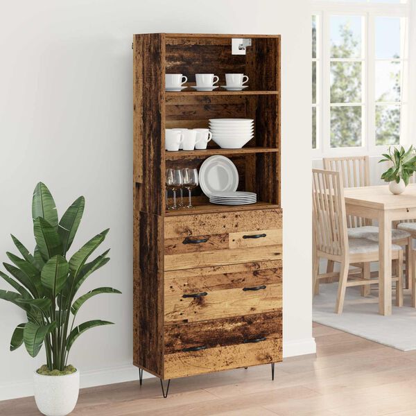 vidaXL Highboard &mu;&epsilon; &sigma;&upsilon;&rho;&tau;ά&rho;&iota; 2 pcs &Pi;&alpha;&lambda;&iota;ό &xi;ύ&lambda;&omicron; &Epsilon;&pi;&epsilon;&xi;&epsilon;&rho;&gamma;&alpha;&sigma;&mu;έ&nu;&omicron; &xi;ύ&lambda;&omicron;