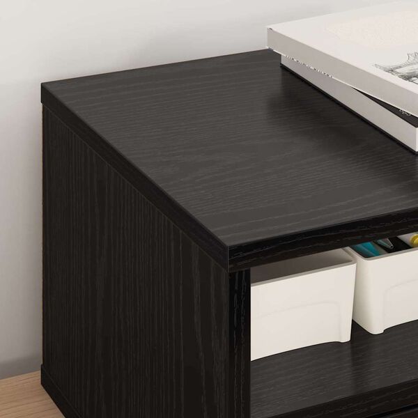 vidaXL Σταντ Εκτυπωτή Μαύρη Οξυά 40 x 32 x 24 εκ Επεξεργασμένο ξύλο