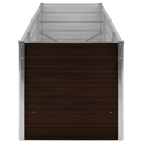 vidaXL Ζαρντινιέρα Υπερυψωμένη Καφέ 240x80x77 εκ. Γαλβανισμ. Χάλυβας