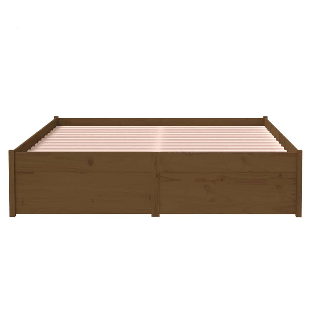vidaXL Πλαίσιο Κρεβατιού Μελί 120x190 εκ. Μασίφ Ξύλο Small Double