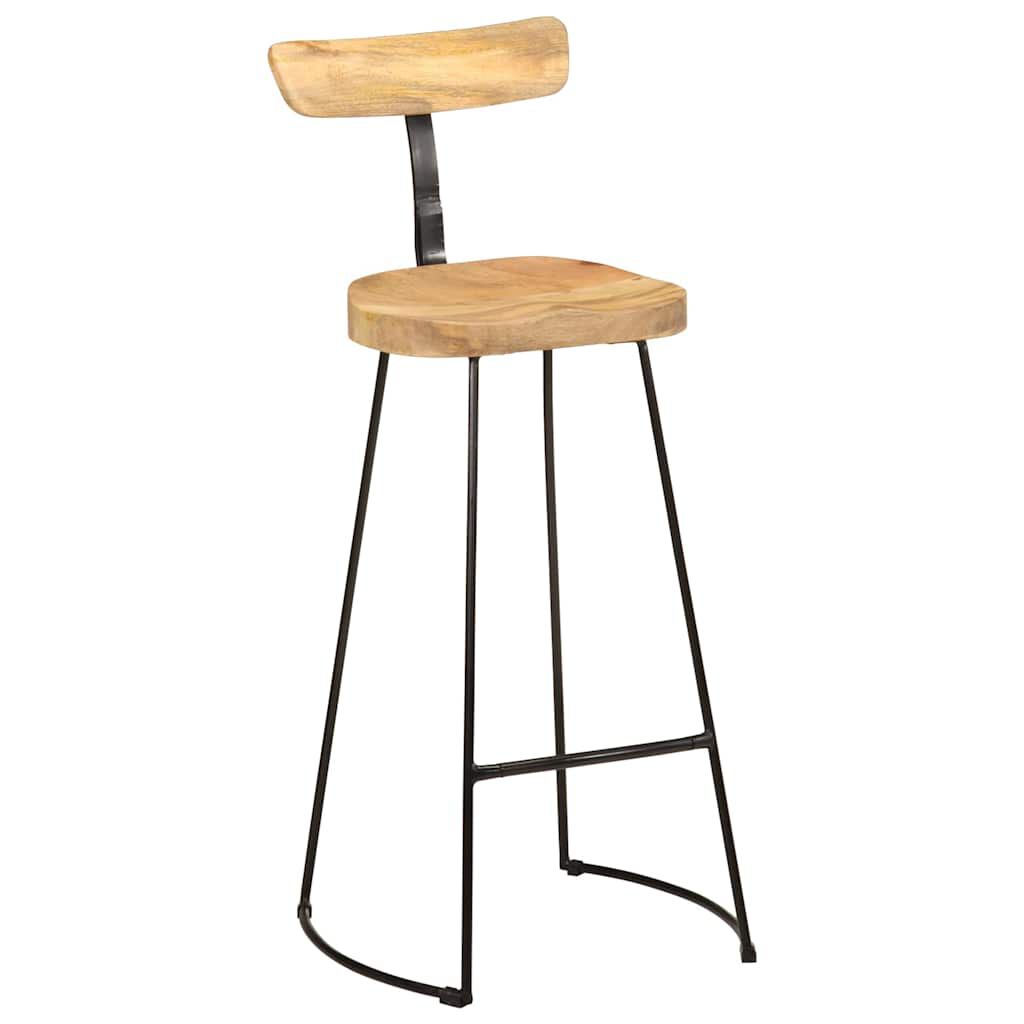 vidaXL Σκαμπό Μπαρ 2 τεμ. 49x43x103 εκ. από Μασίφ Ξύλο Μάνγκο