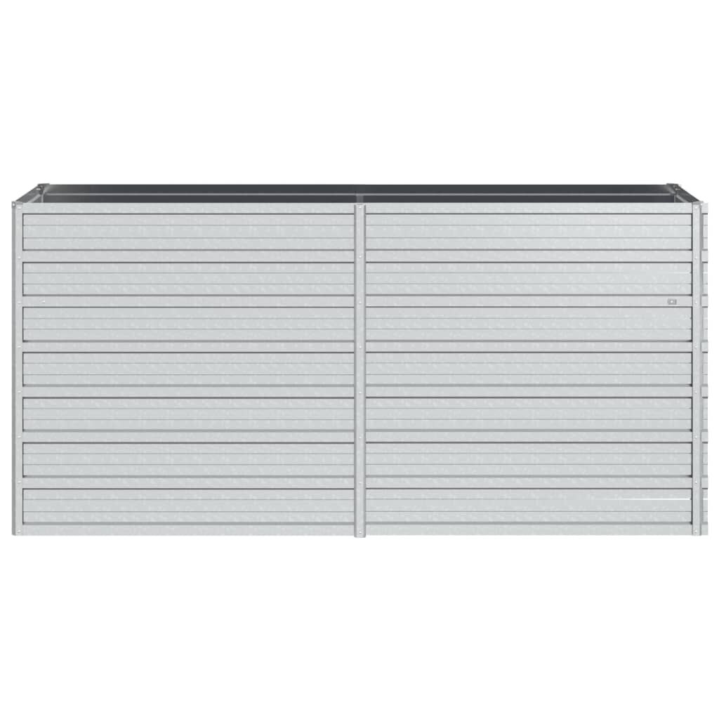 vidaXL Ζαρντινιέρα Υπερυψωμένη Ασημί 160x40x77 εκ. Γαλβανισμ. Χάλυβας