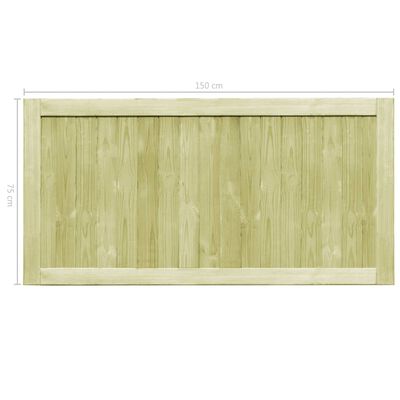 vidaXL Πόρτες Φράχτη 2 τεμ. 300 x 75 εκ. από Εμποτισμένο Ξύλο Πεύκου