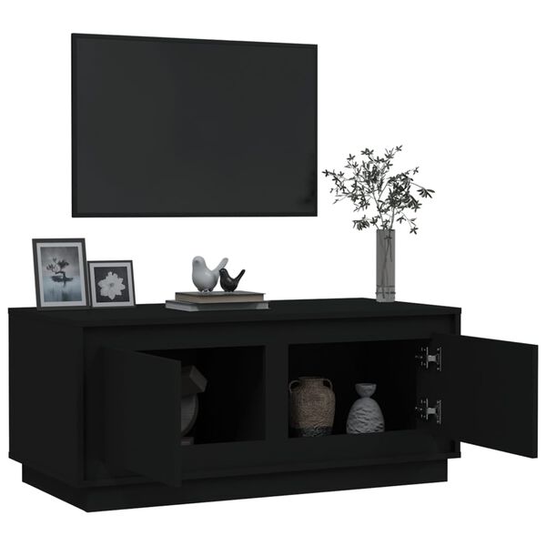 vidaXL Τραπεζάκι Σαλονιού Μαύρο 102x50x44 εκ. από Επεξεργασμένο Ξύλο