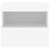 vidaXL Κομοδίνο με Φώτα LED Λευκό 50 x 40 x 45 εκ.